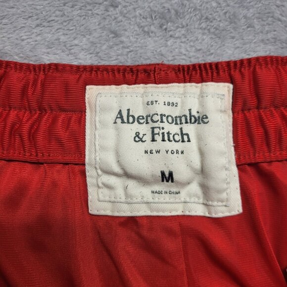 Abercrombie & Fitch Shorts Mens Medium Red Mesh Gym Athletic Basketball Y2K - Picture 8 of 10